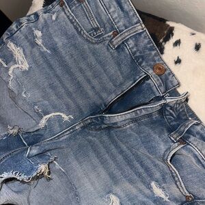 American Eagle Outfitters Light Blue Hi Rise Shorties